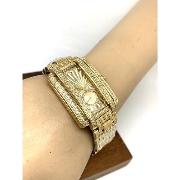 JBW Women's Watch PS505A Mink Swiss Quartz 18k Gold Plated 505 Diamonds 28mm - Picture 5 of 13